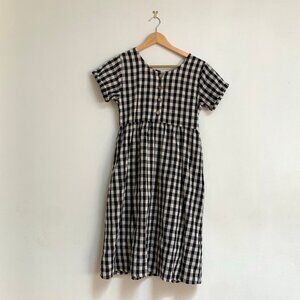 Little Cottonwood Meadow Dress in Black Check
